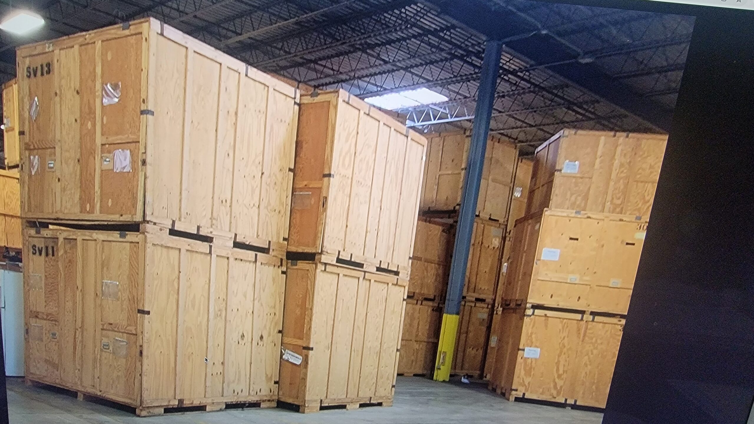 Secure storage facility with monitored units